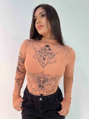 Body Estampado tatuagem Booq