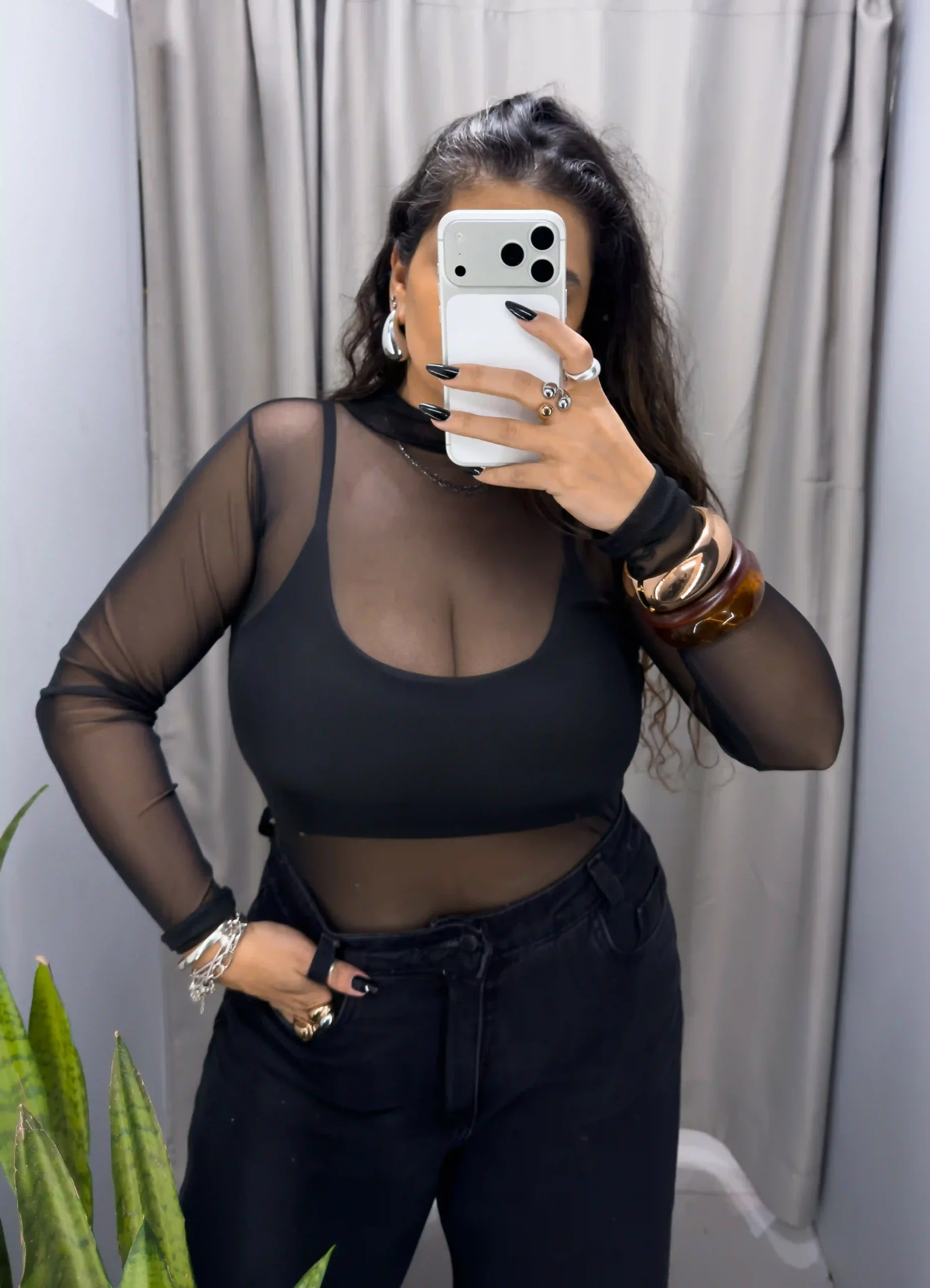 Body Tule Manga Longa com Gola - Imagem 6