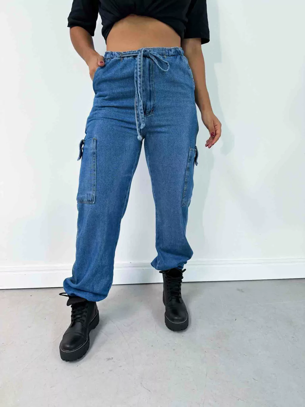 Calça Jeans Cargo Parachute