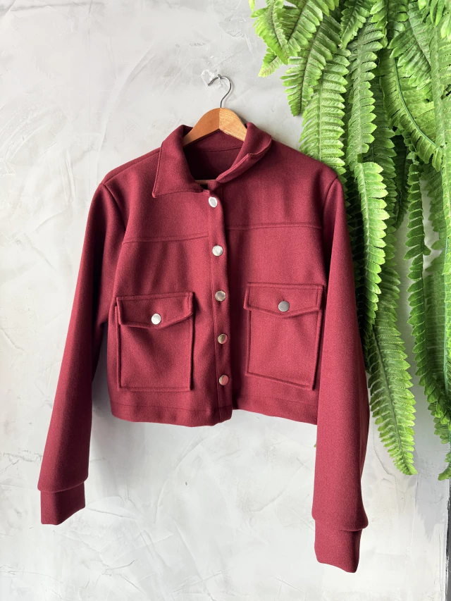 Casaco Lã Batida Curto