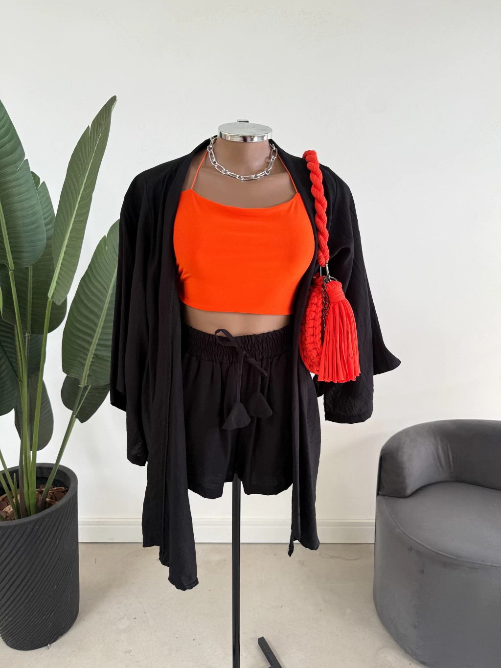 Conjunto Kimono Short Viscose Sarjada 25