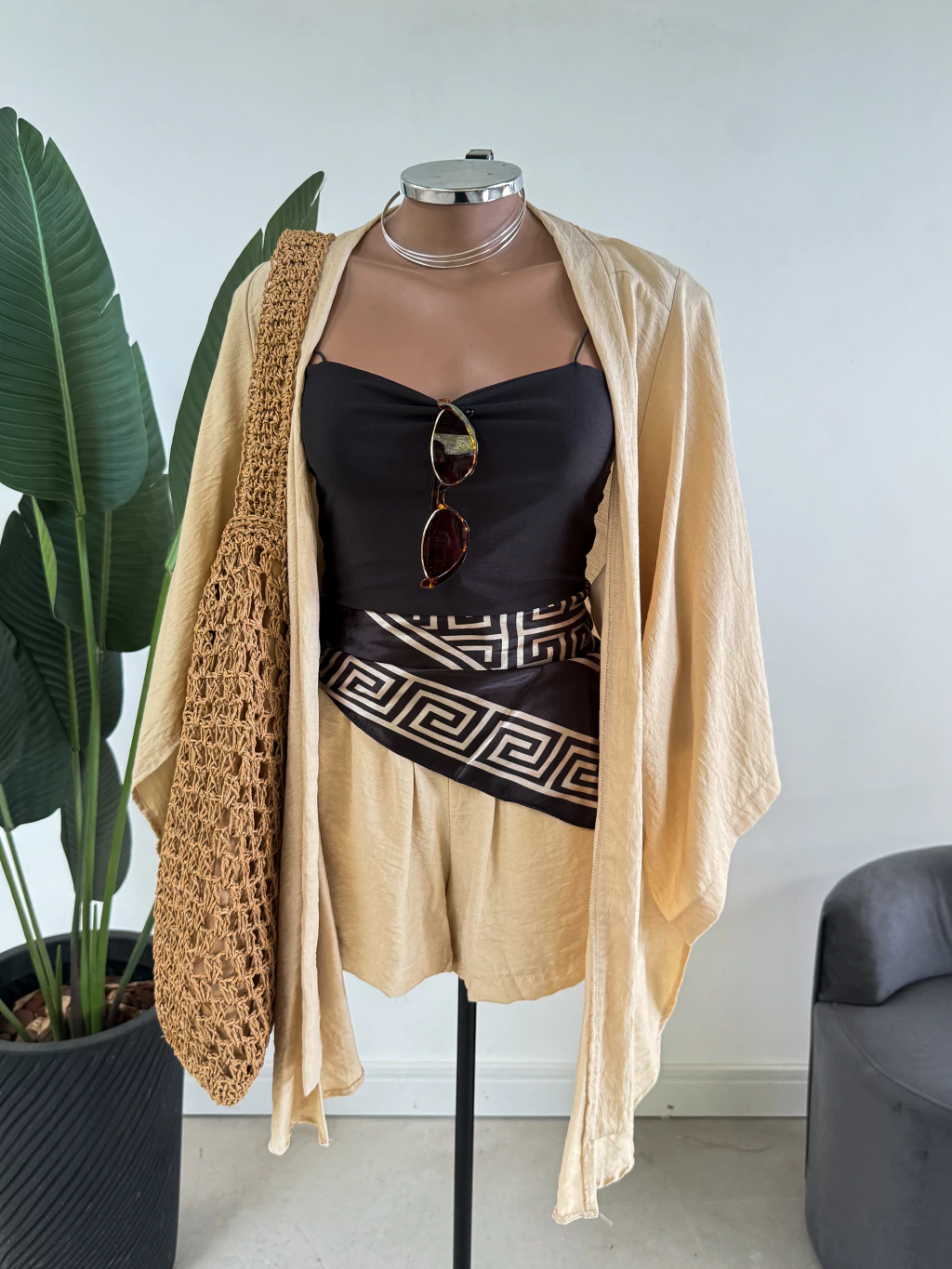 Conjunto Kimono Short Viscose Sarjada 25