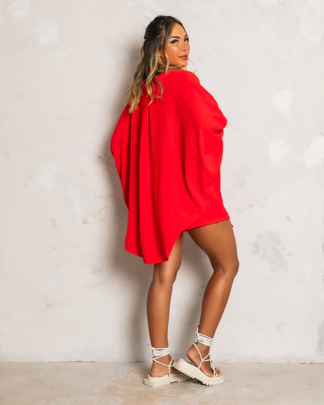 Conjunto Short Saia e Kimono Liso