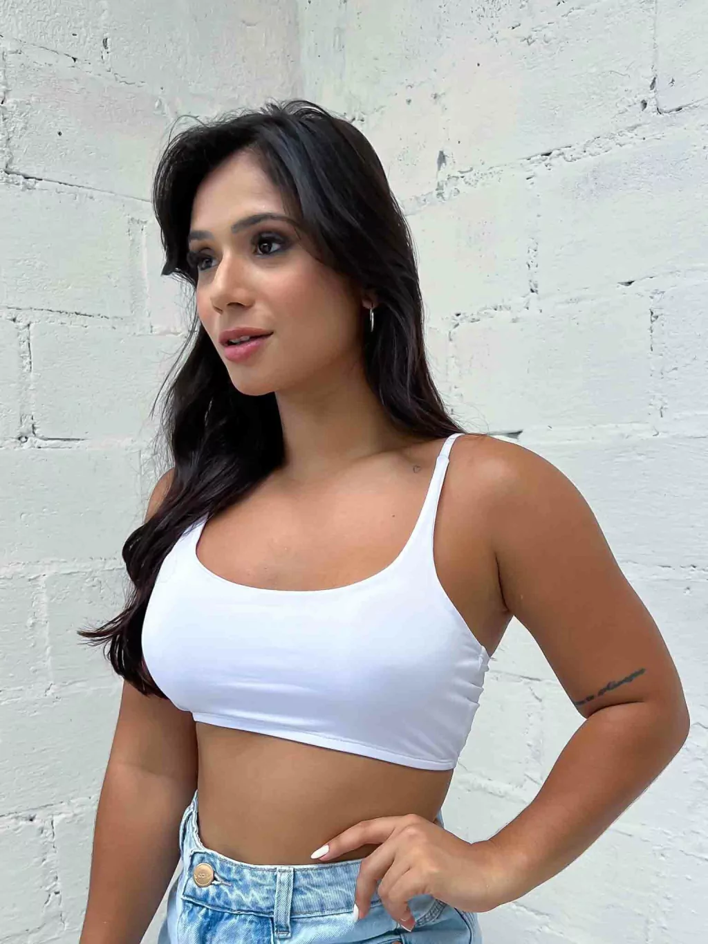 Cropped Básico Alcinha Duplo