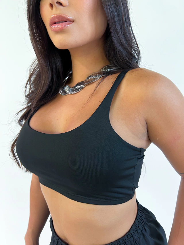 Cropped Básico Alcinha Duplo