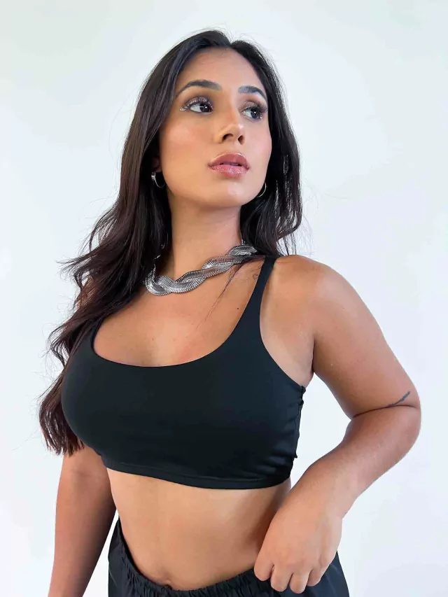 Cropped Básico Alcinha Duplo