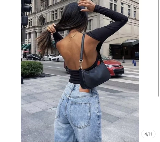 Cropped Manga Longa Decote Costas