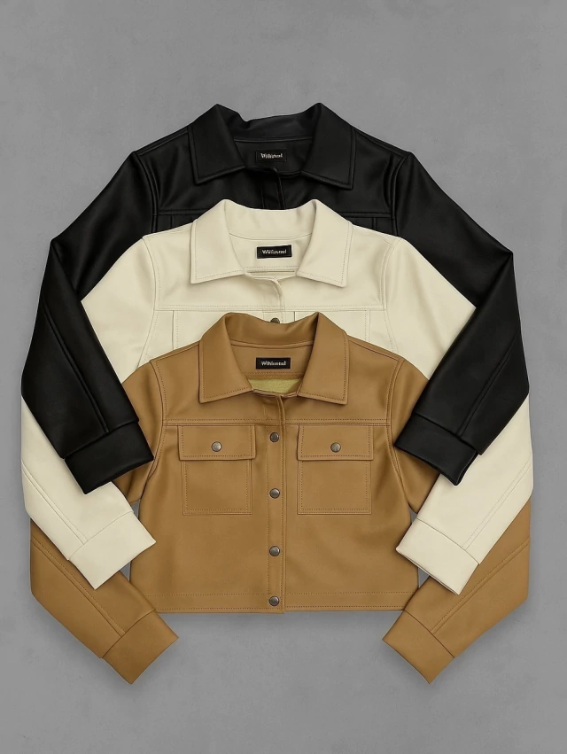 Jaqueta de Couro Fake Básica