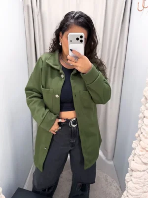 Jaqueta over Flanelada Bolsos
