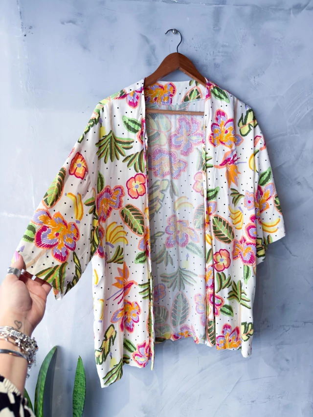 Kimono Aquarela Tropical