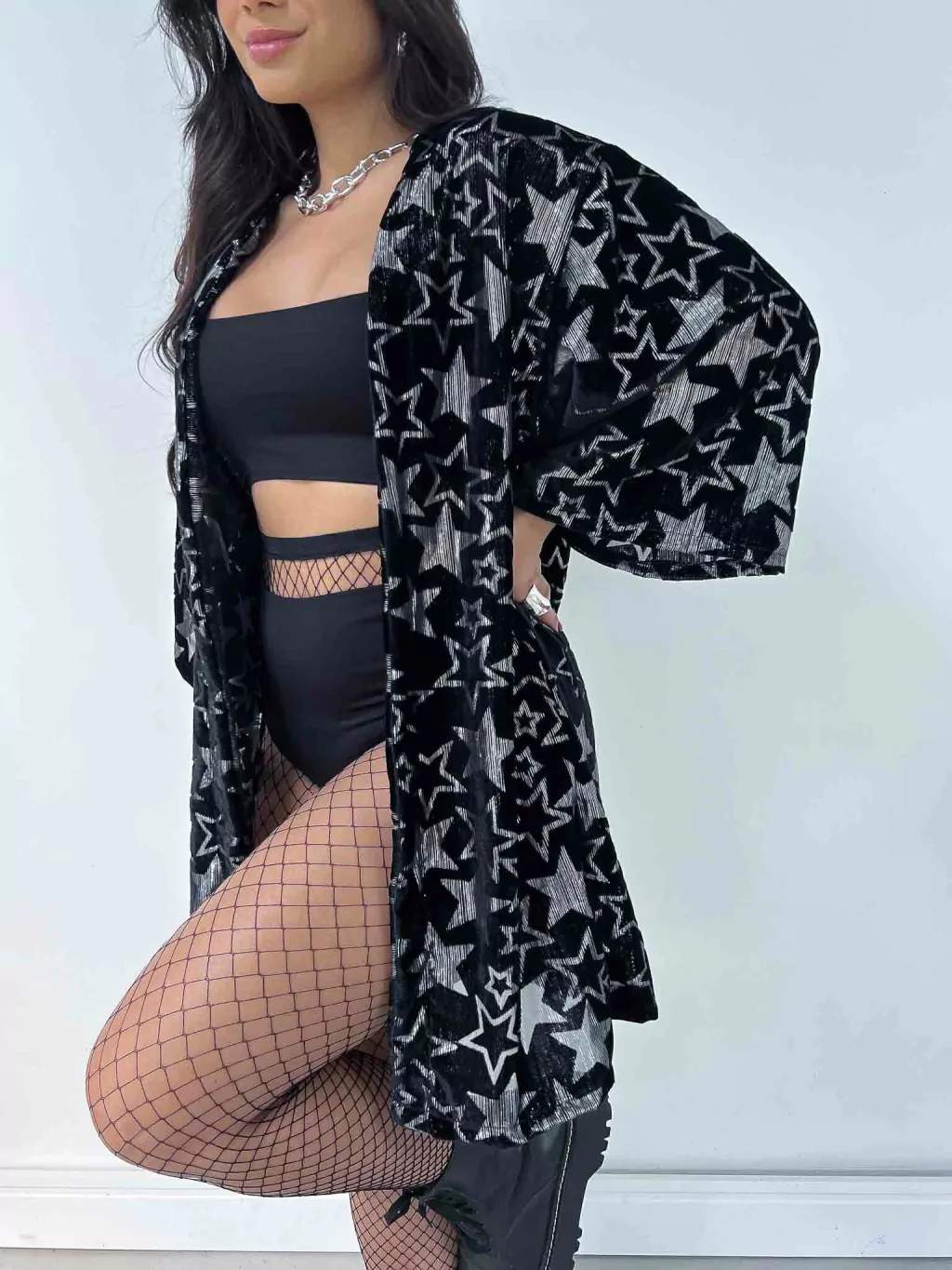 Kimono Estrelas Pratas