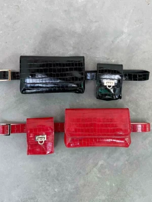 Pochete Courino com Cinto Feminina