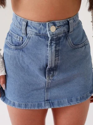 Short Saia Jeans Basico