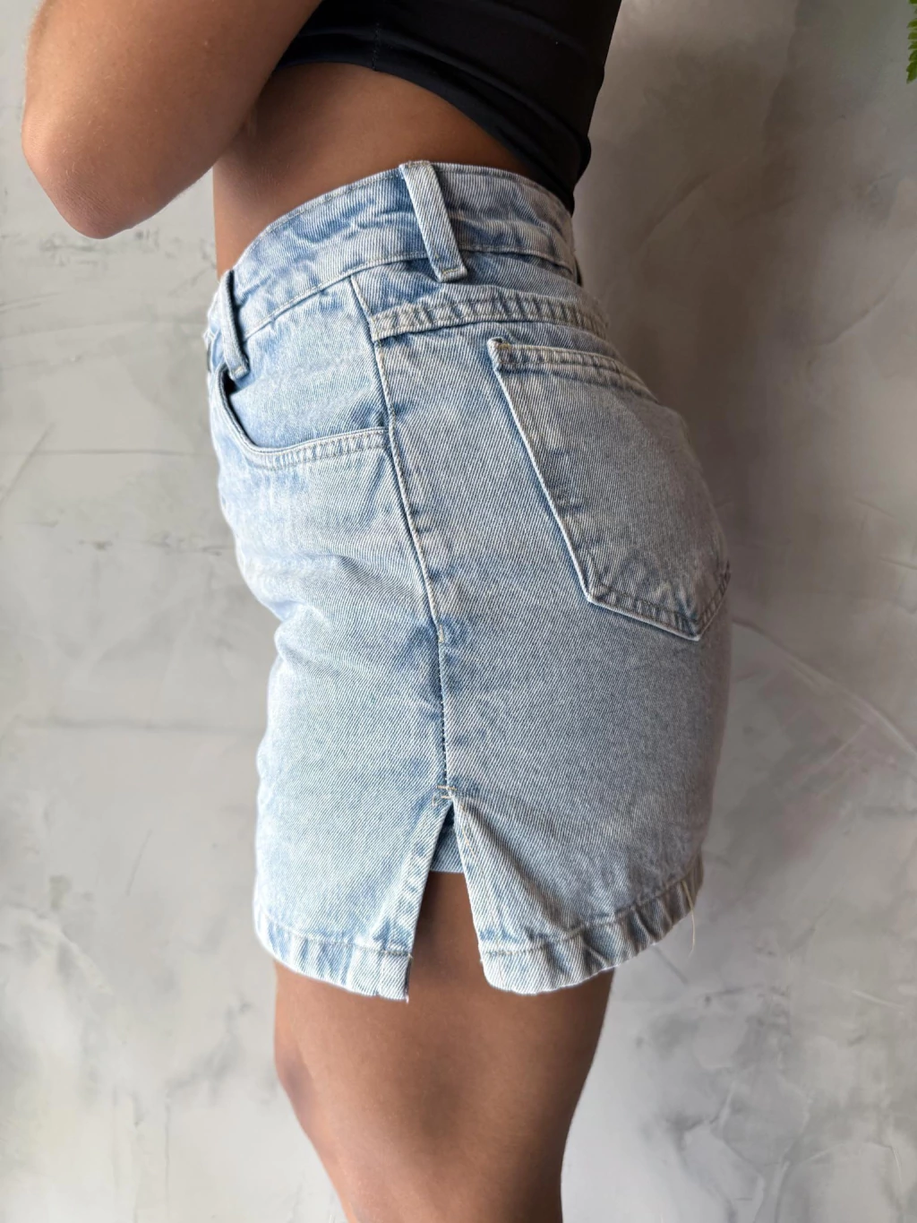 Short Saia Jeans Todo de Saia