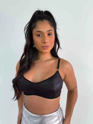 Top Meia Taça Preto