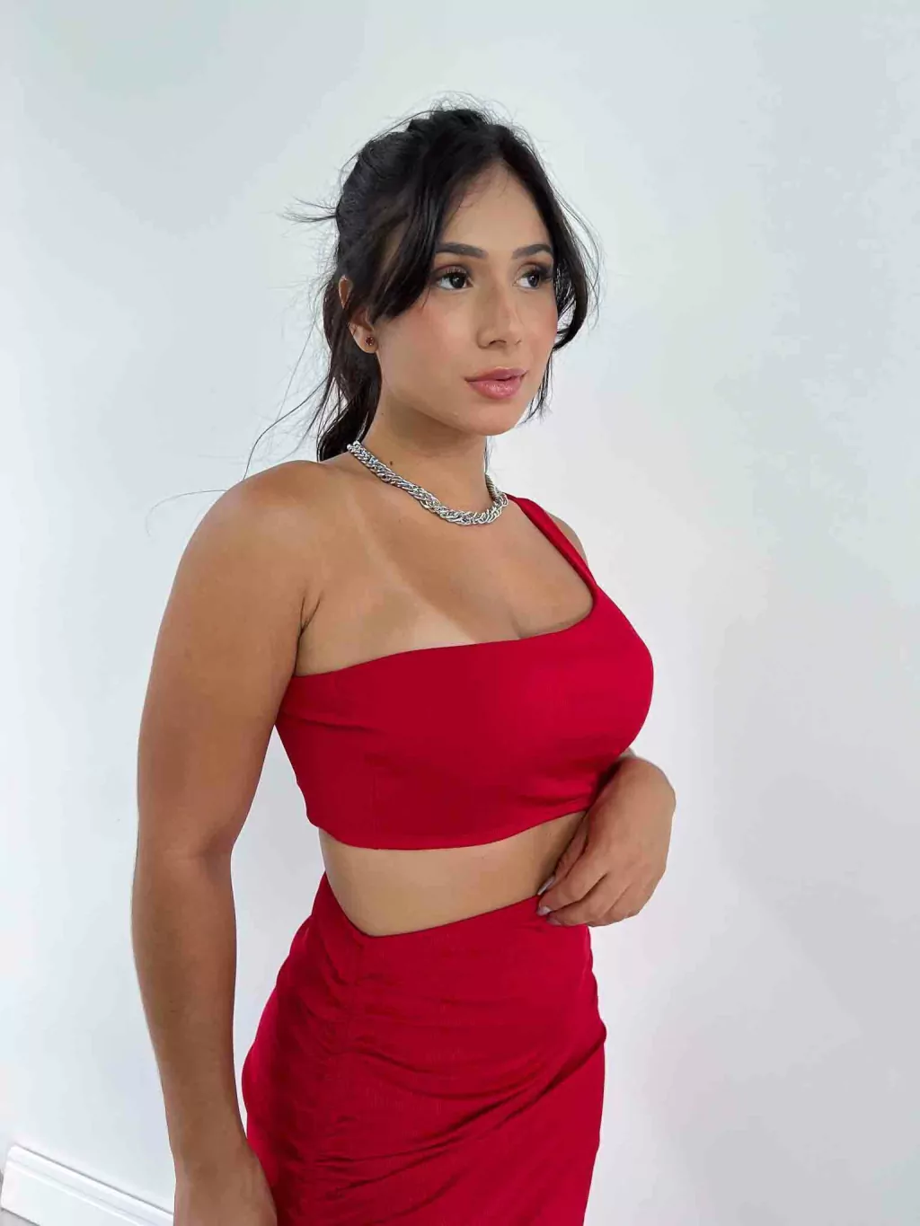 Vestido Midi Canelado com Ajuste