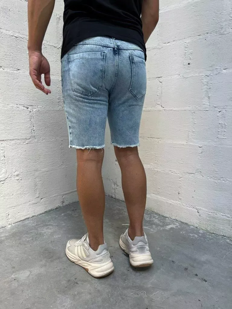 Bermuda Jeans Marmorizada Lisa Crd