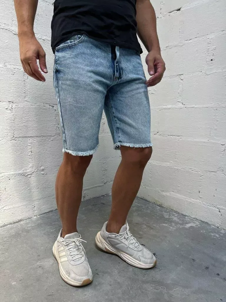 Bermuda Jeans Marmorizada Lisa Crd
