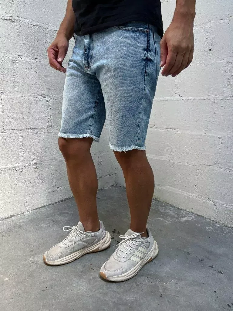 Bermuda Jeans Marmorizada Lisa Crd
