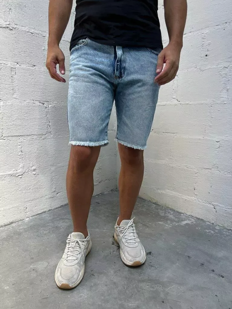 Bermuda Jeans Marmorizada Lisa Crd