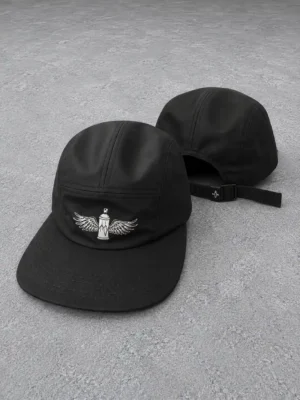 Boné Five Panel Lata Grafite Preto