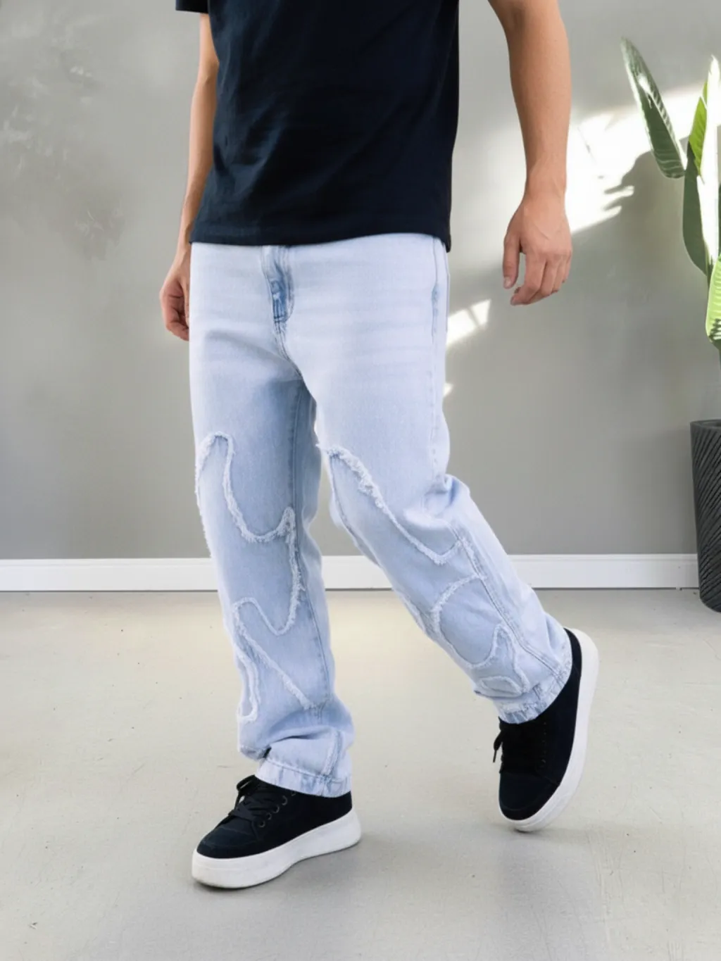 Calça Jeans Baggy Masculina Fire - Imagem 2