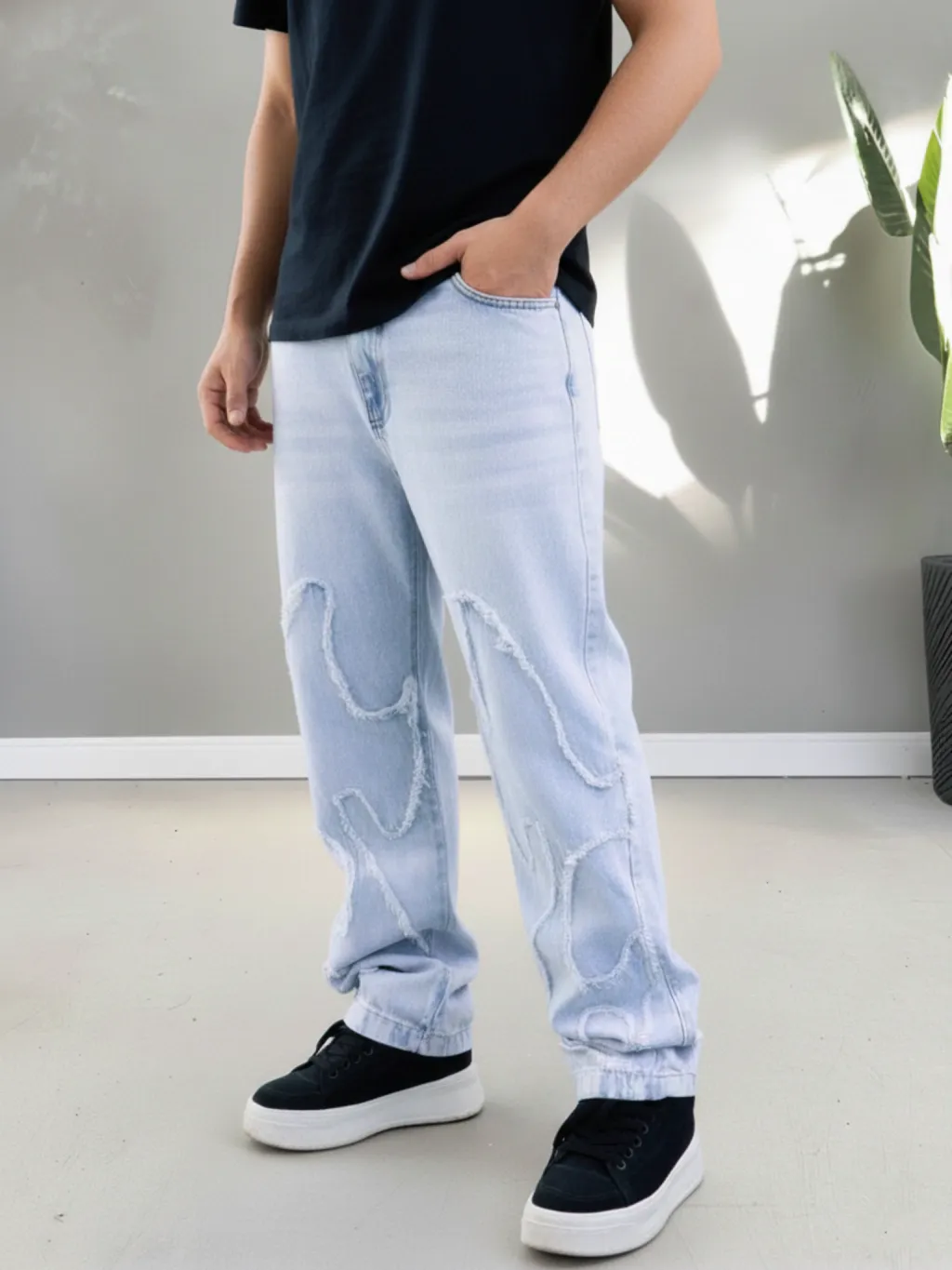 Calça Jeans Baggy Masculina Fire
