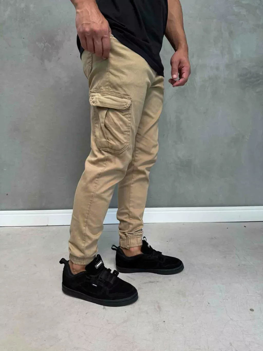 Calça Jogger Cargo Lisa masculina homen