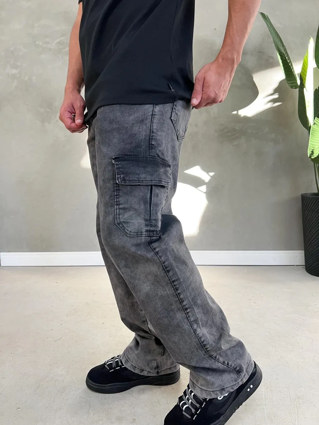Calça Street Cargo Boca Larga Estonada - Imagem 4