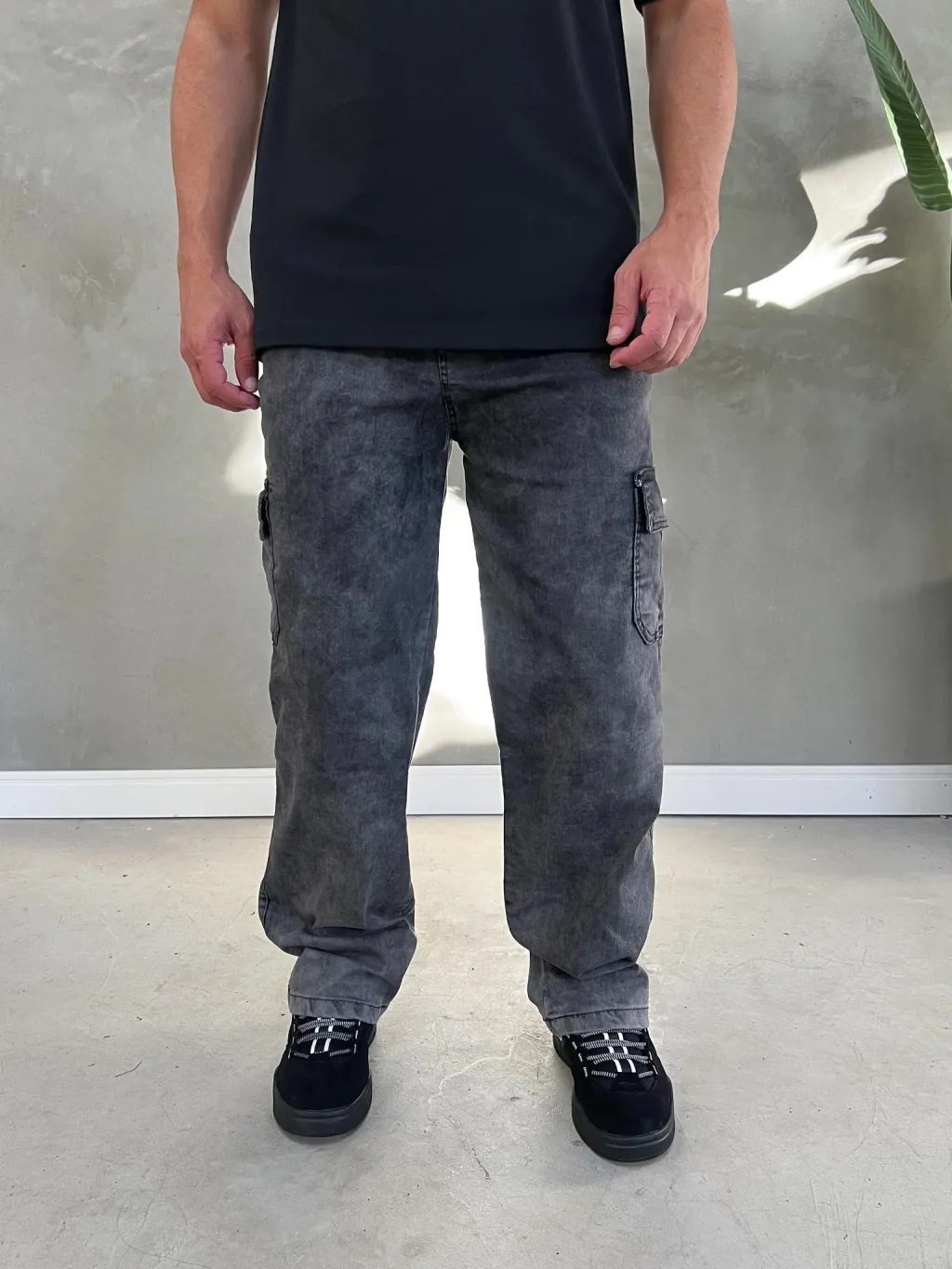 Calça Street Cargo Boca Larga Estonada - Imagem 2