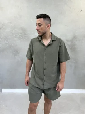 Camisa de Botao Oversize Croche