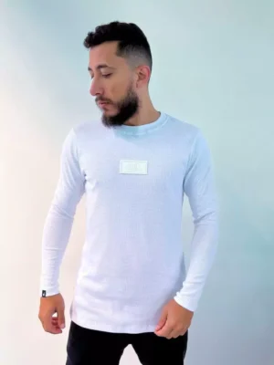 Camiseta Buh Manga Longa Waffle Slim