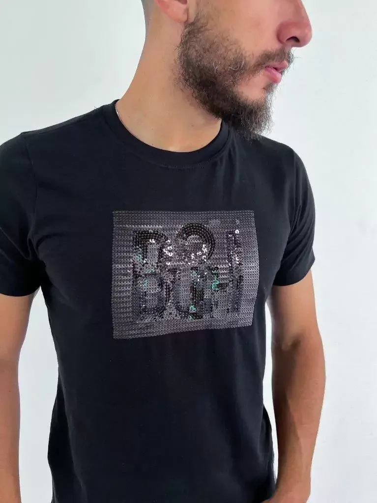 Camiseta Buh Paetes Fosco e Brilho Slim - Imagem 2