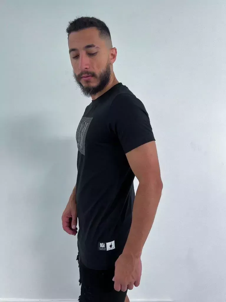 Camiseta Buh Paetes Fosco e Brilho Slim - Imagem 3