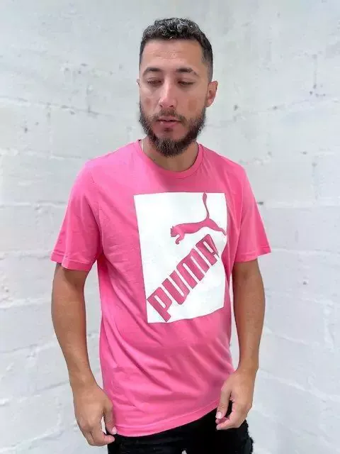 Camiseta Puma Big Logo Rosa Bubb - Imagem 2