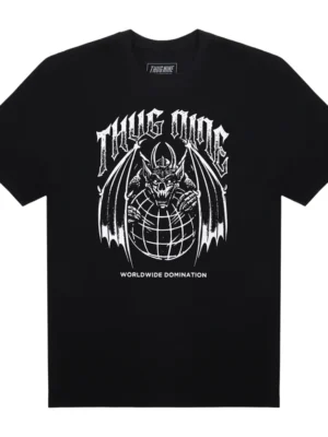 Camiseta Thug Nine Domination preta