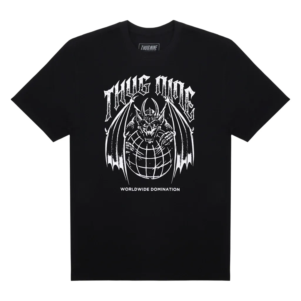 Camiseta Thug Nine Domination preta