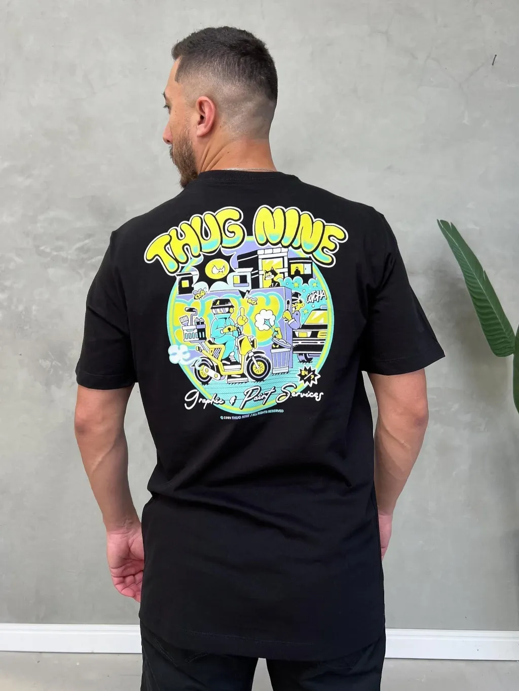 Camiseta Thug Nine Paint Services