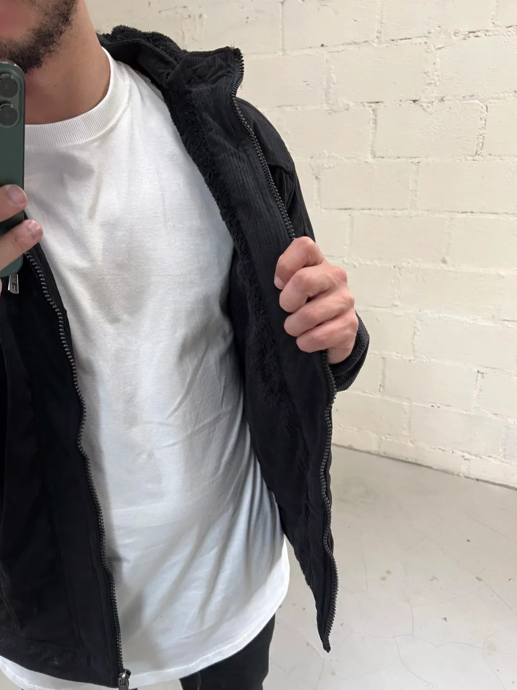 Casaco Masculino Cotelê Forrado com Pelo