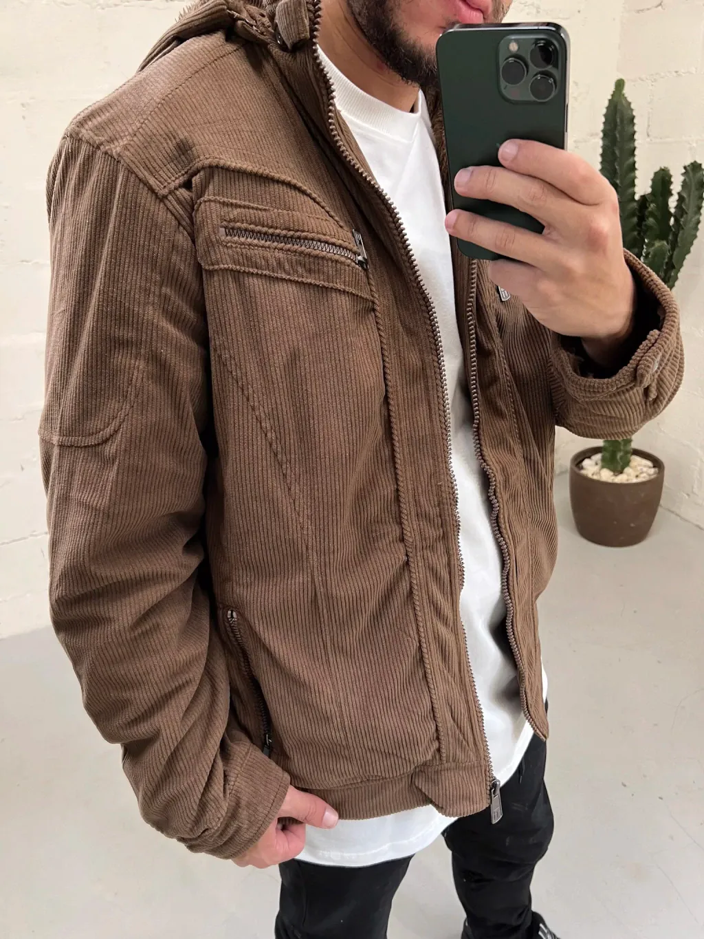 Casaco Masculino Cotelê Forrado com Pelo