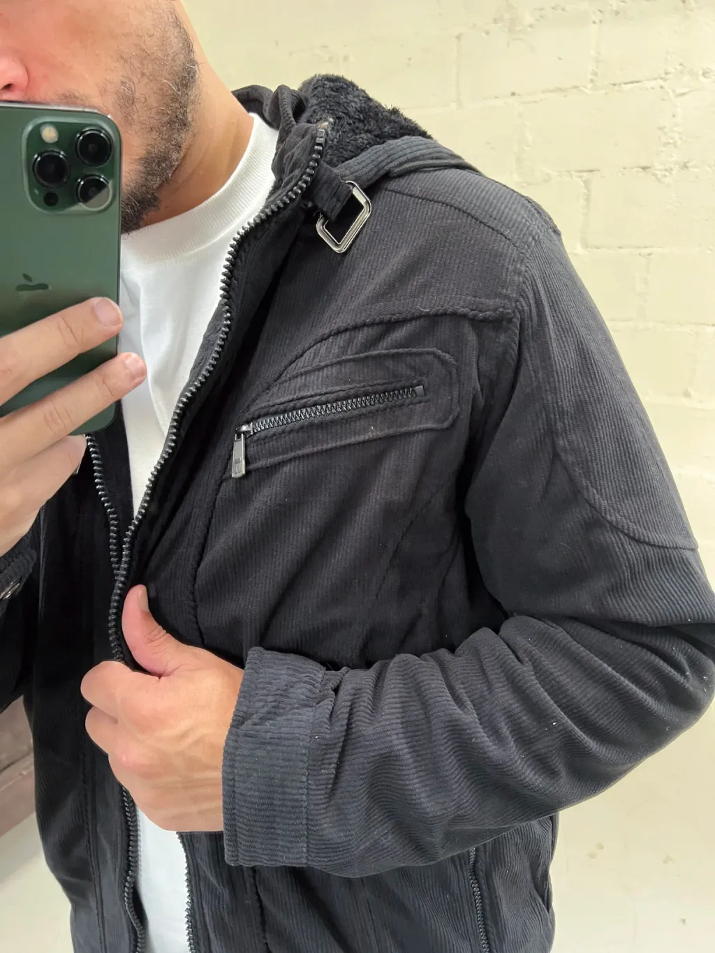 Casaco Masculino Cotelê Forrado com Pelo