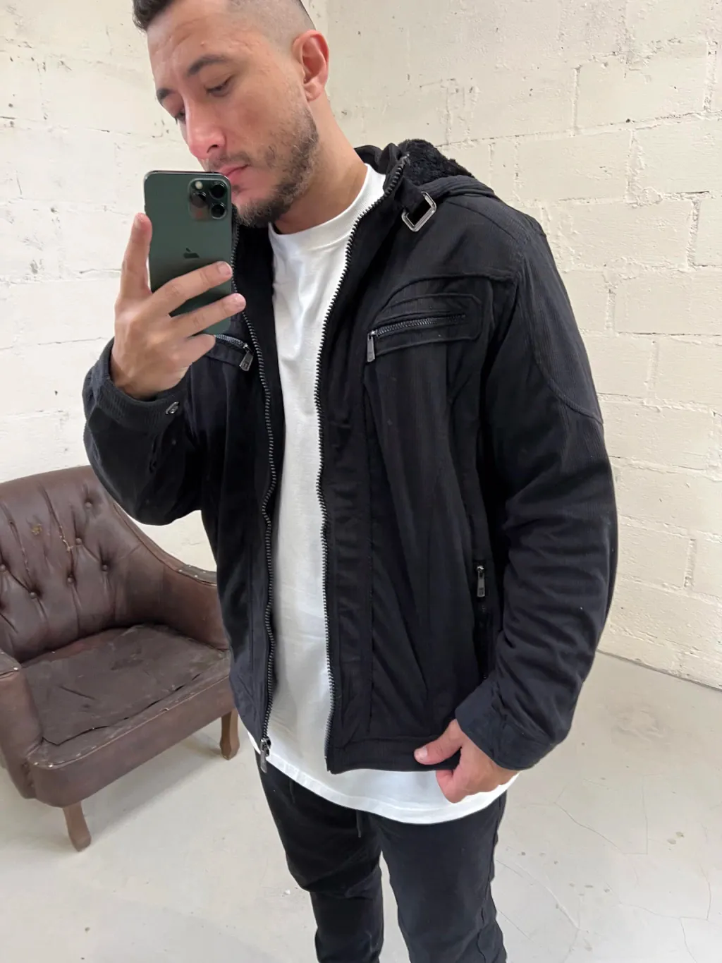 Casaco Masculino Cotelê Forrado com Pelo