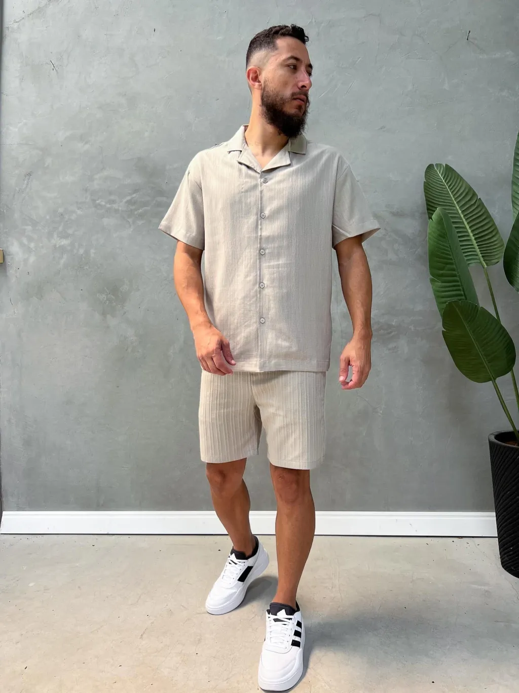 Conjunto de Botão Risca Masculino