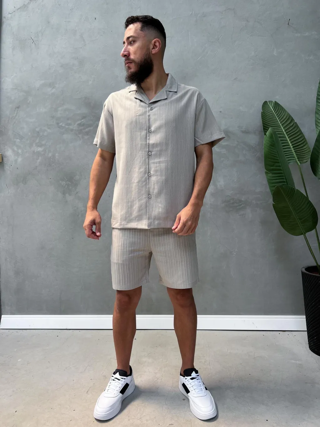 Conjunto de Botão Risca Masculino