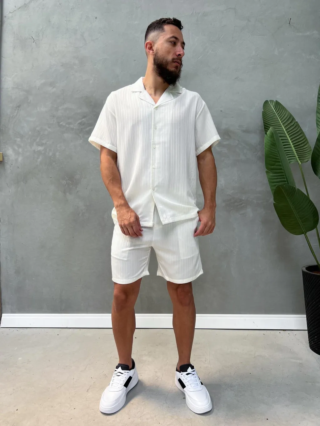 Conjunto de Botão Risca Masculino