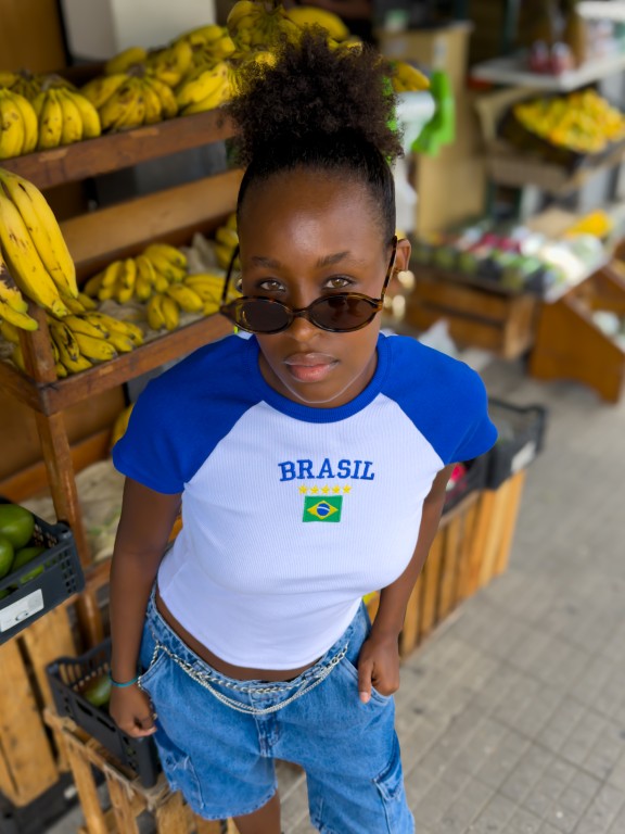 blusa brasil core feminina branca lisa torcedor