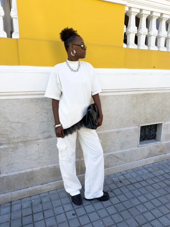 t shirt com renda na barra blusa feminina