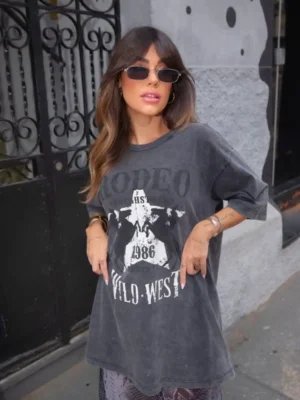 T-shirt Max wild west Preta Estonada