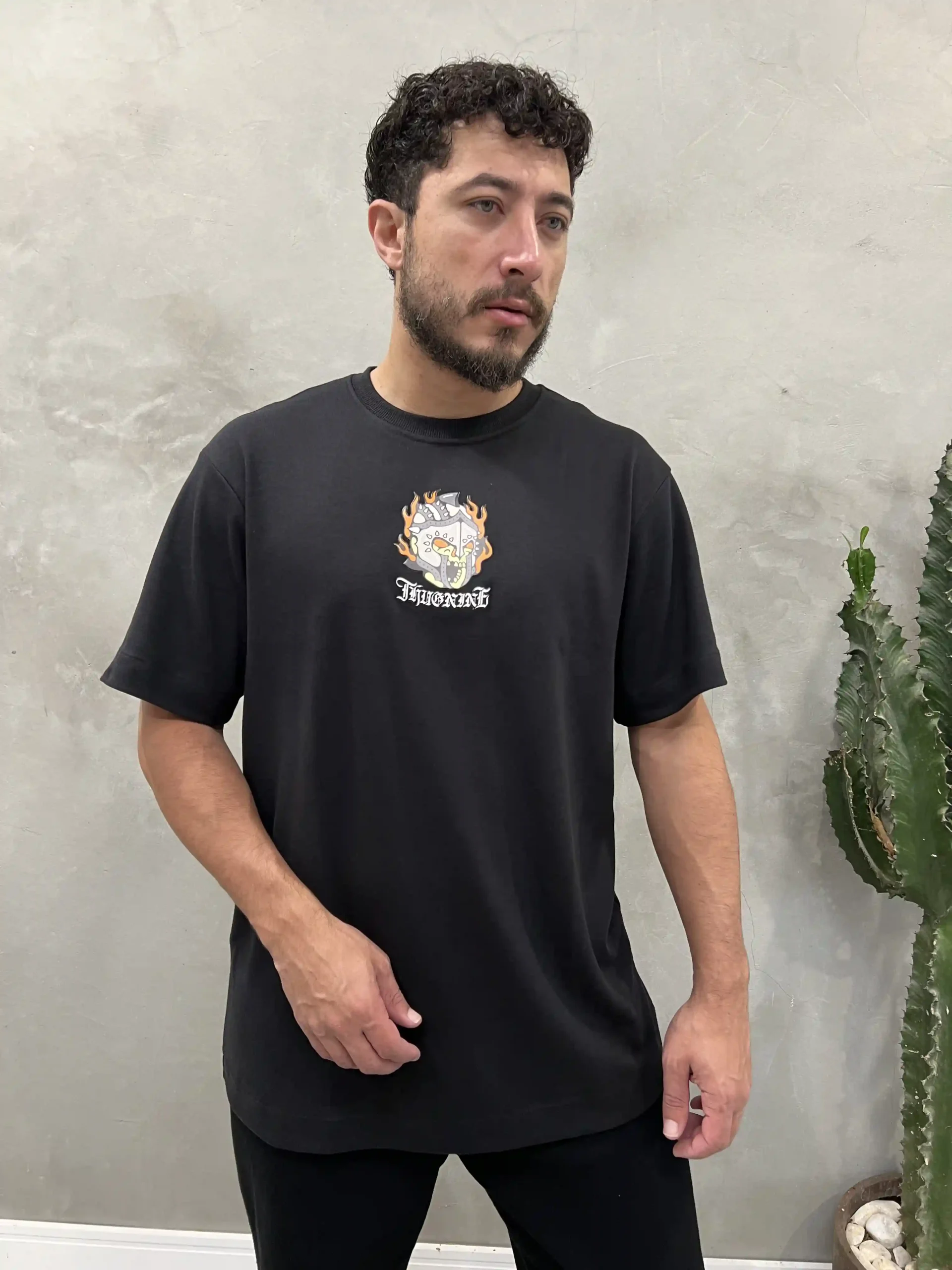 Camiseta Thug Nine Oversize Death Warrior