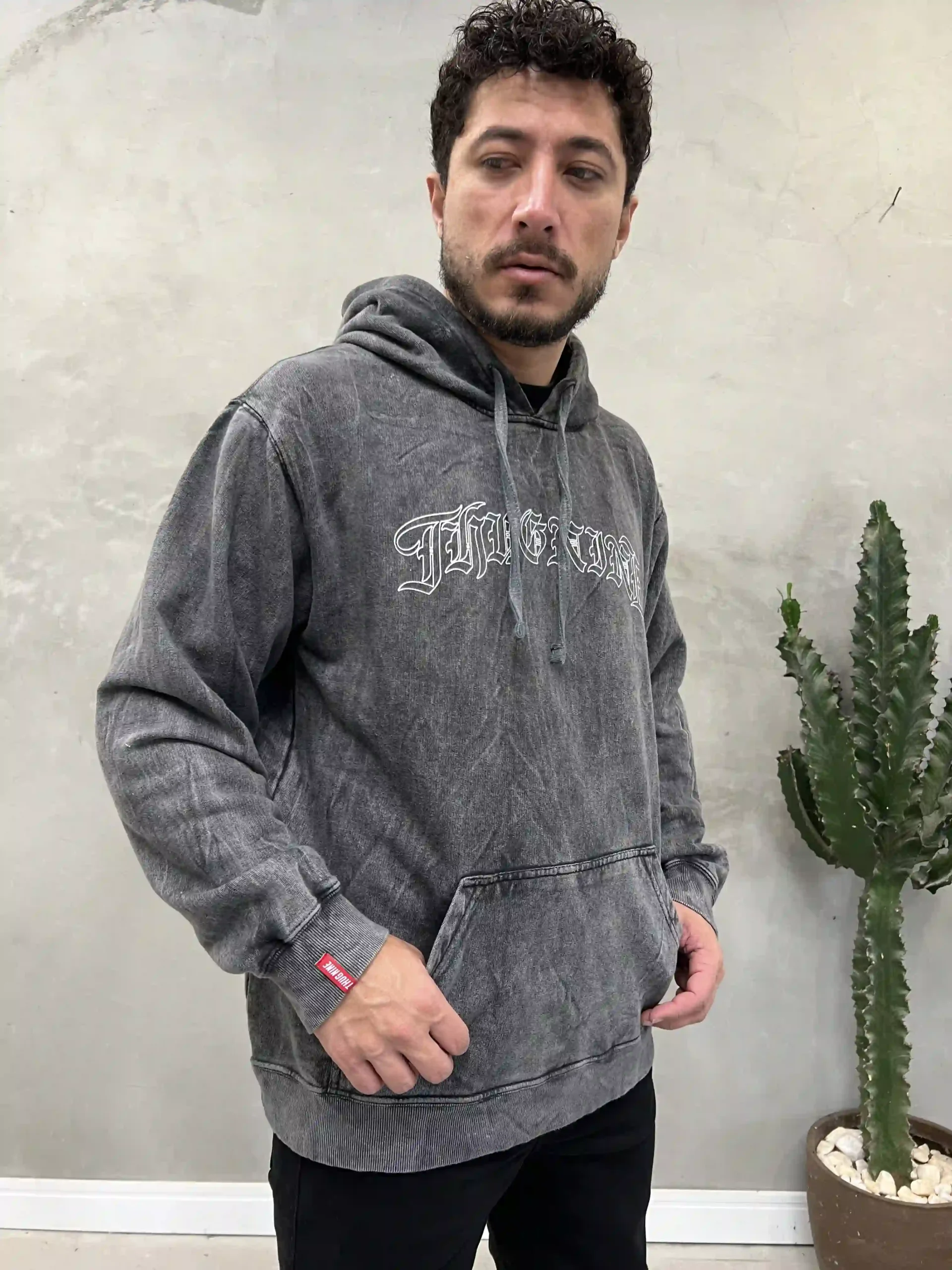 Casaco Moletom Thug Nine Gothic Puff